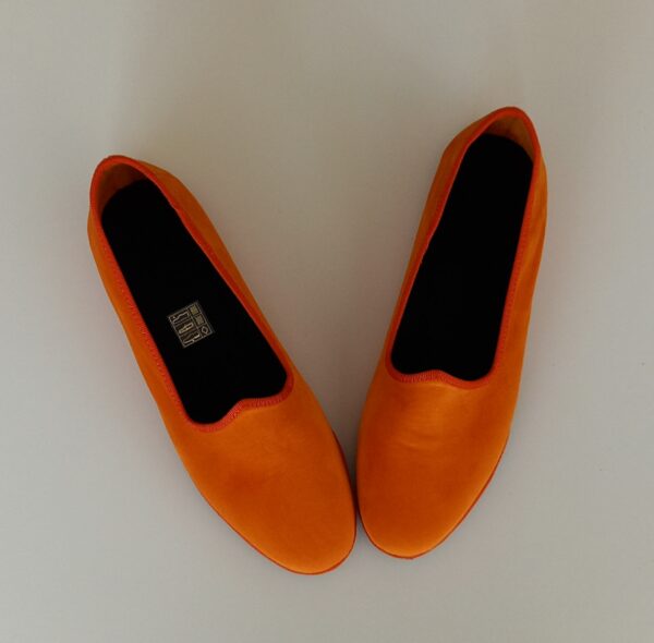 paio calzature le friulane scarpets arancione