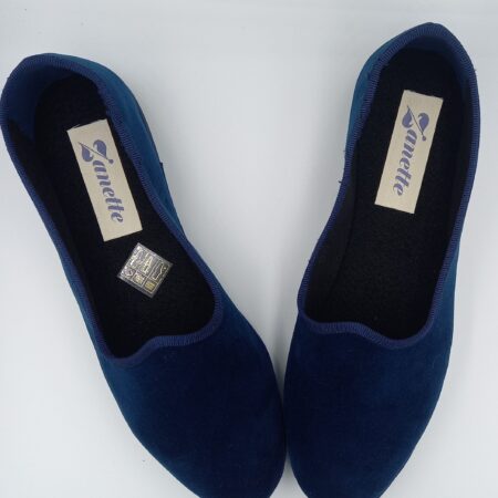LE FRIULANE “SCARPETS” IN VELLUTO COLOR BLU NAVY
