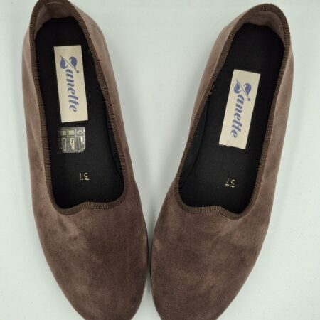 LE FRIULANE “SCARPETS” IN VELLUTO  COLOR CASTORO