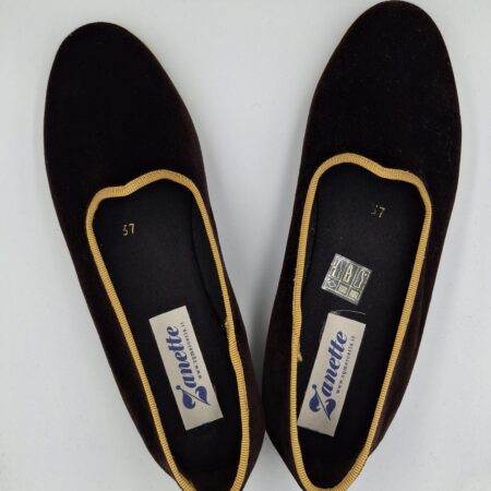 LE FRIULANE “SCARPETS” IN VELLUTO  COLOR TESTA DI MORO